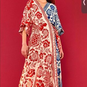 FARM RIO Mixed Pineapple Garden Wrap Dress XS